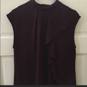 Maroon seventh avenue NY&C sleeveless dress shirt